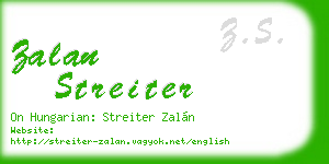 zalan streiter business card